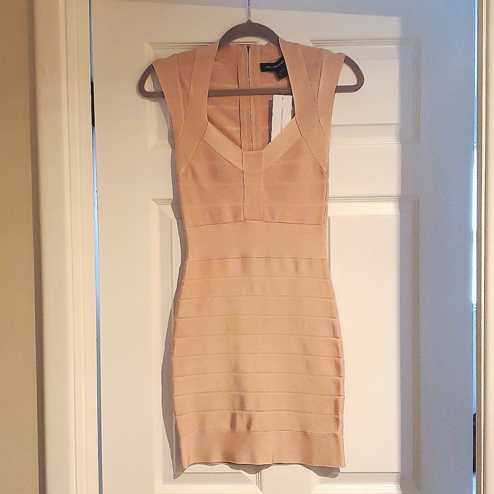 Light pink French connection bandage dress